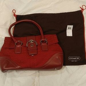 Coach Signature Soho Flap Hobo Handbag